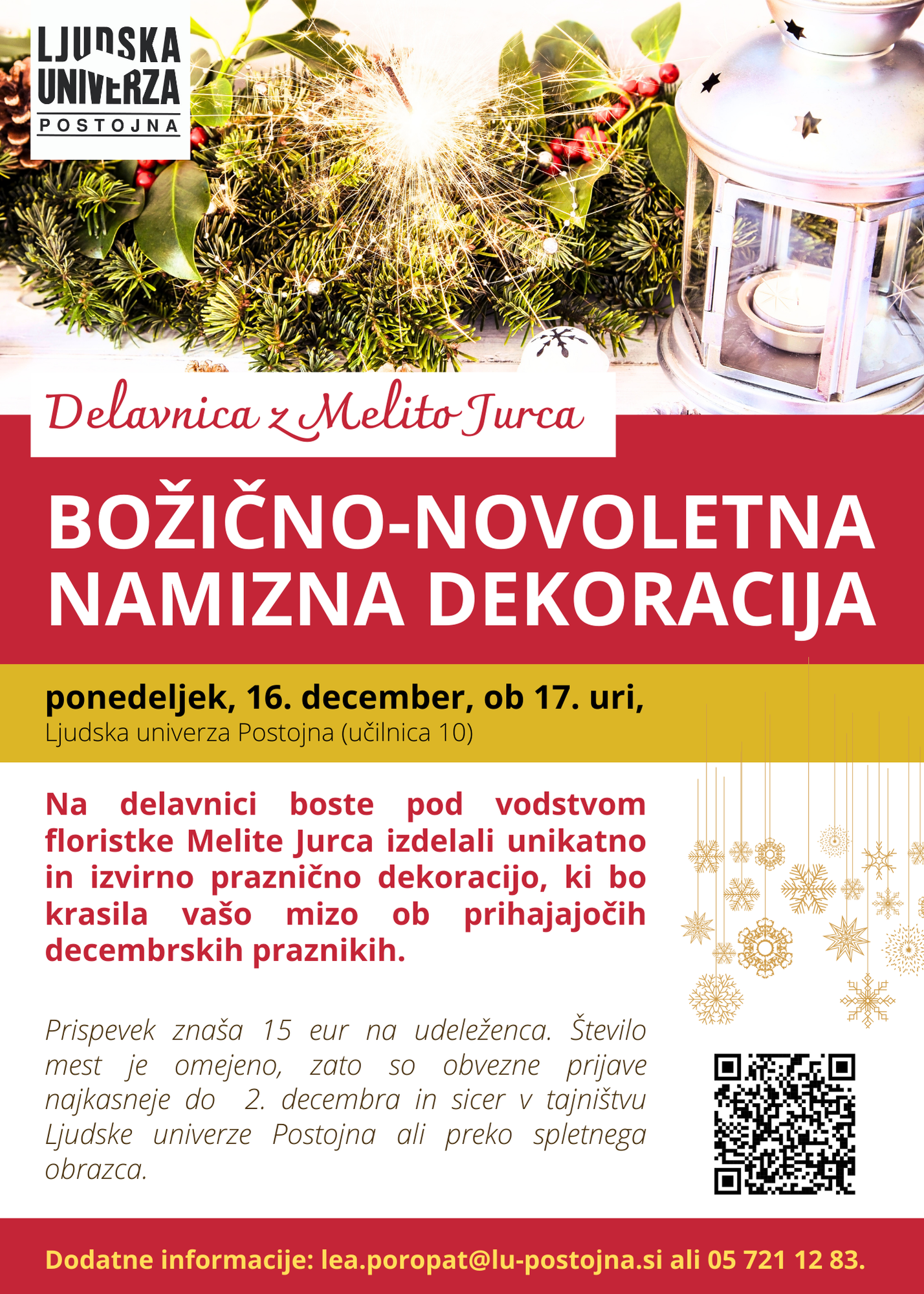 božično novoletna delavnica